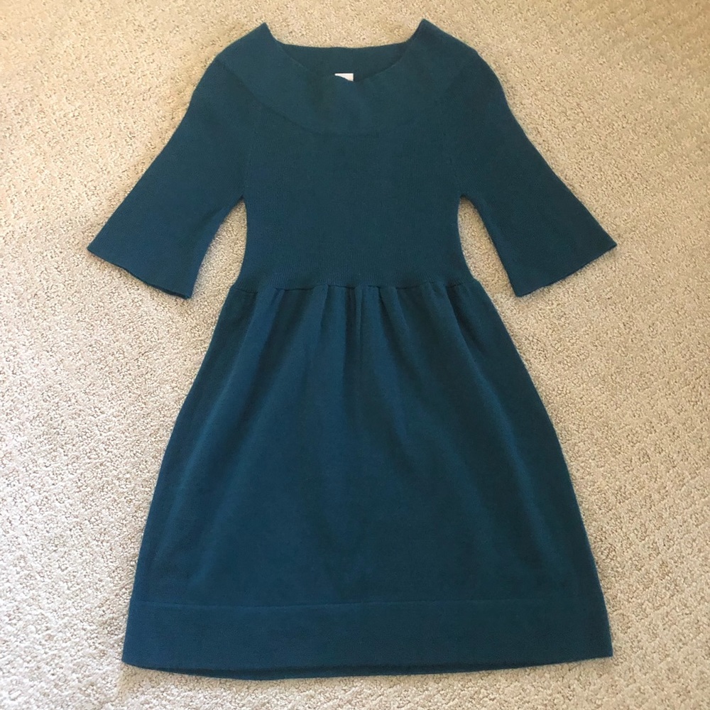 Tulle Sz Small Teal Sweater Dress Worn Once EEUC